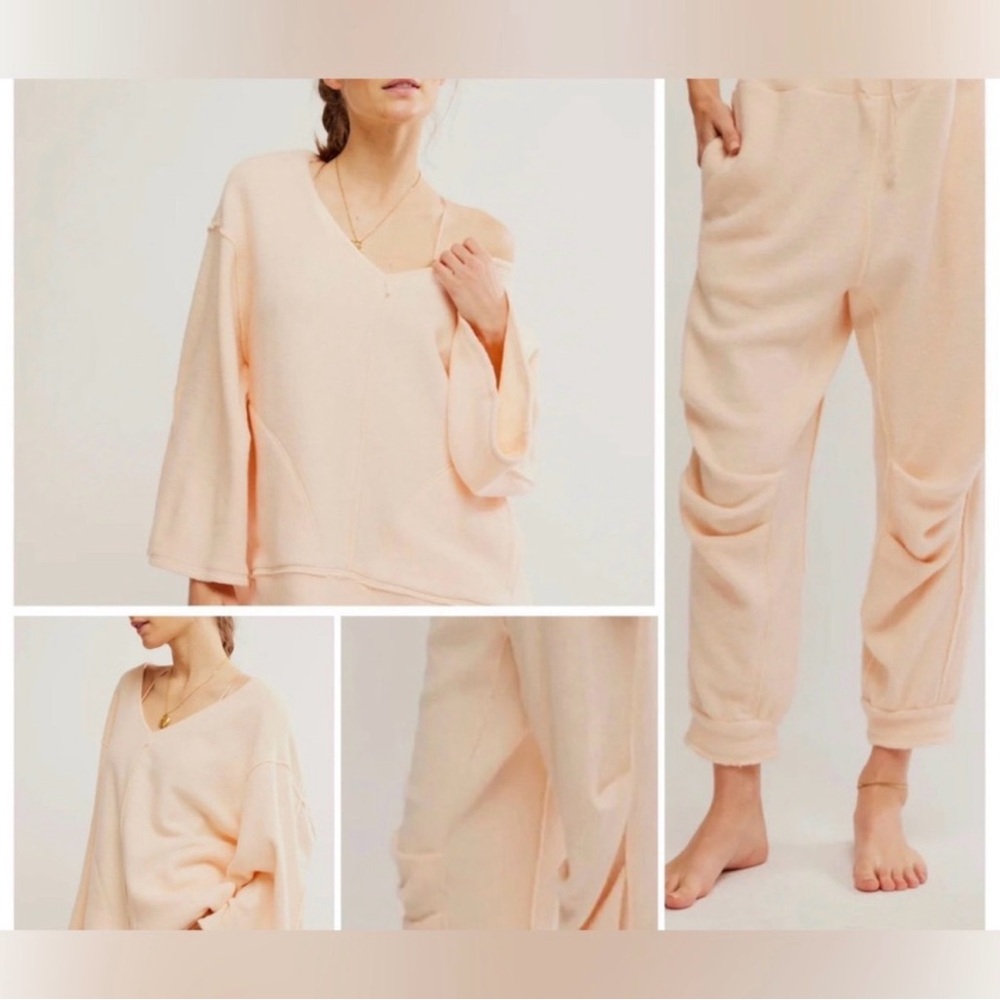 Free People Day Off Fleece
Pullover & Joggers Set - tender peach-S